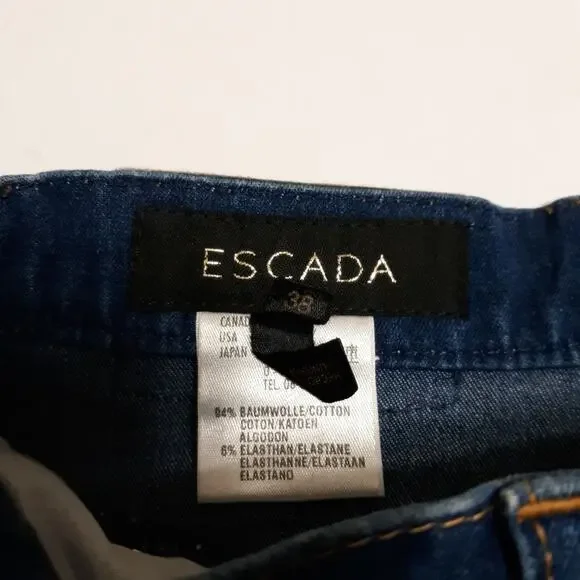 Escada vintage embroidered mom jeans sz 27 waist unique custom rare - Picture 10 of 15